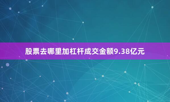 股票去哪里加杠杆成交金额9.38亿元